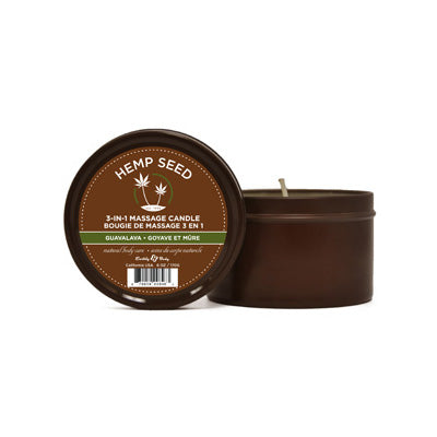 Hemp Seed 3-in-1 Massage Candle in Guavalava