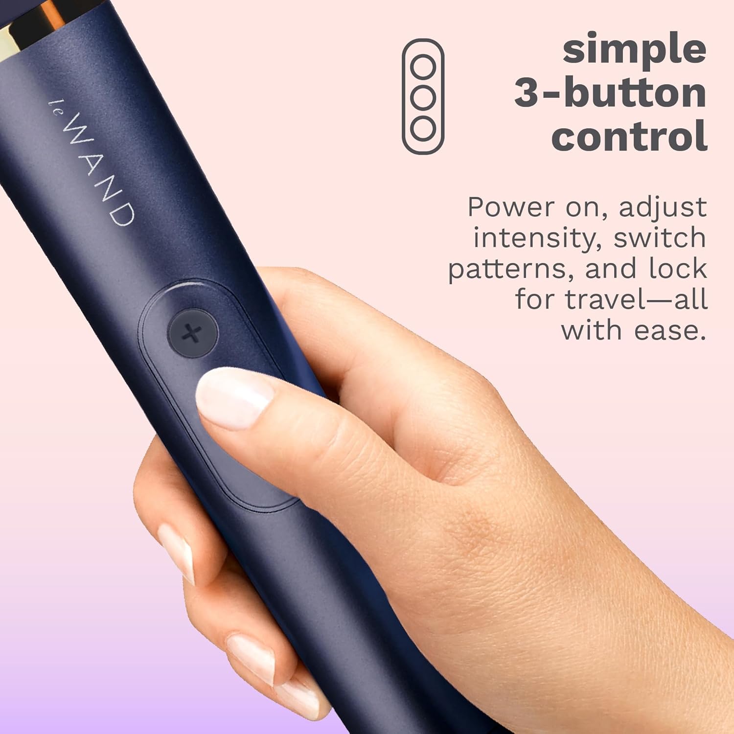 Le Wand Petite Rechargeable Massager in Navy