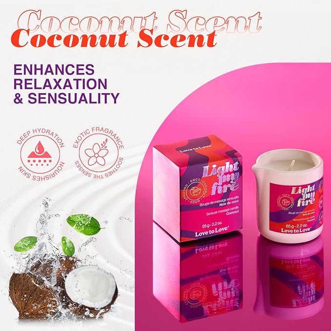 Light My Fire Plant-Based Massage Oil Candle in Coconut