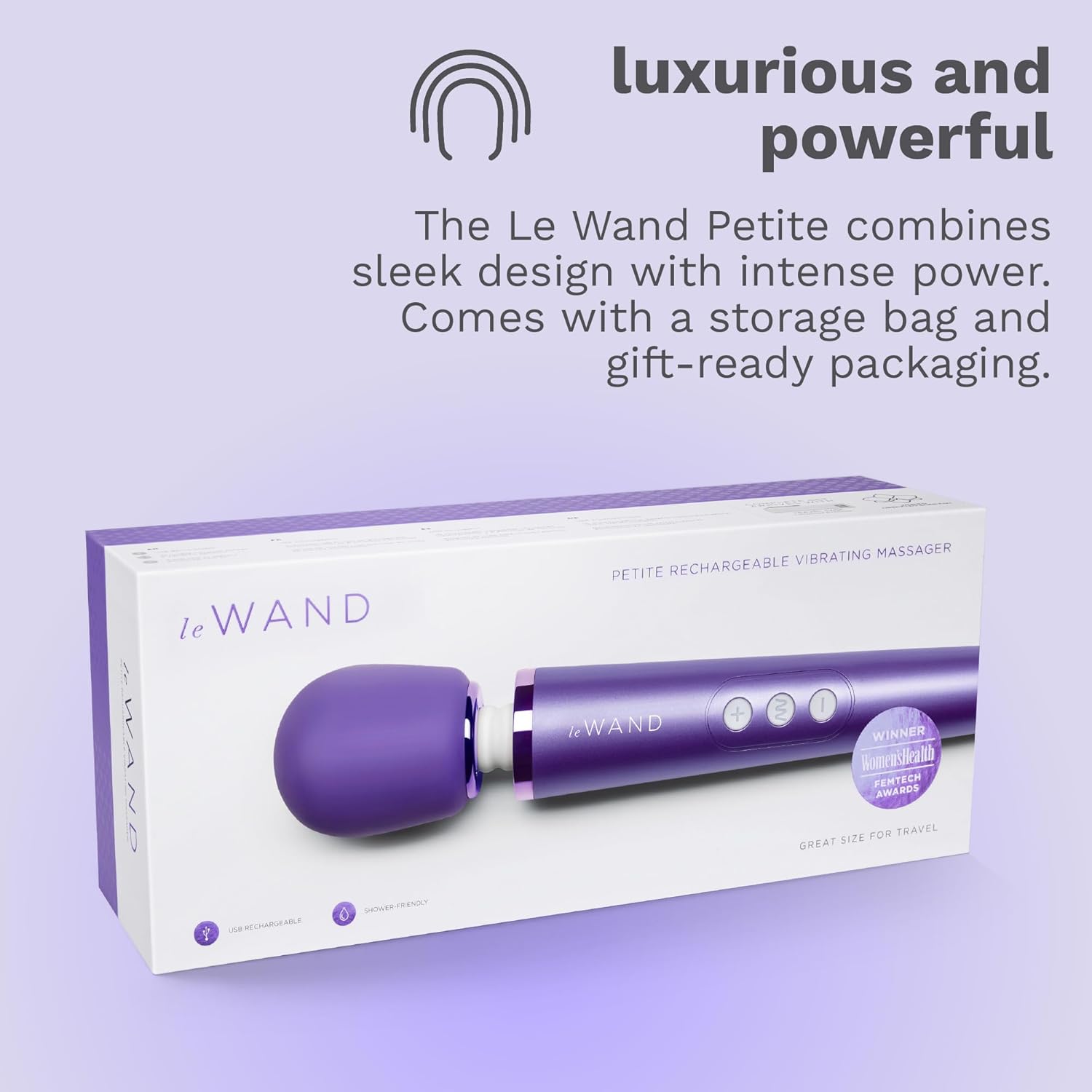 Le Wand Petite Rechargeable Massager in Violet