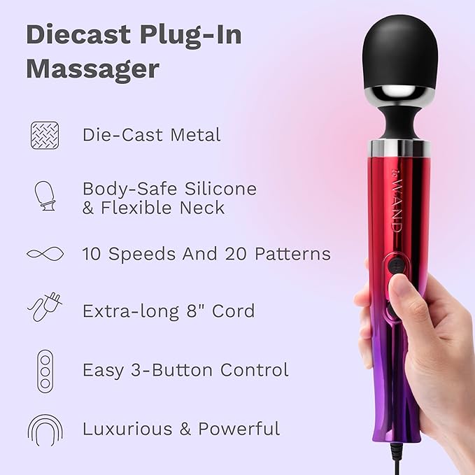 Le Wand Die Cast Plug-In Vibrating Massager Ombre