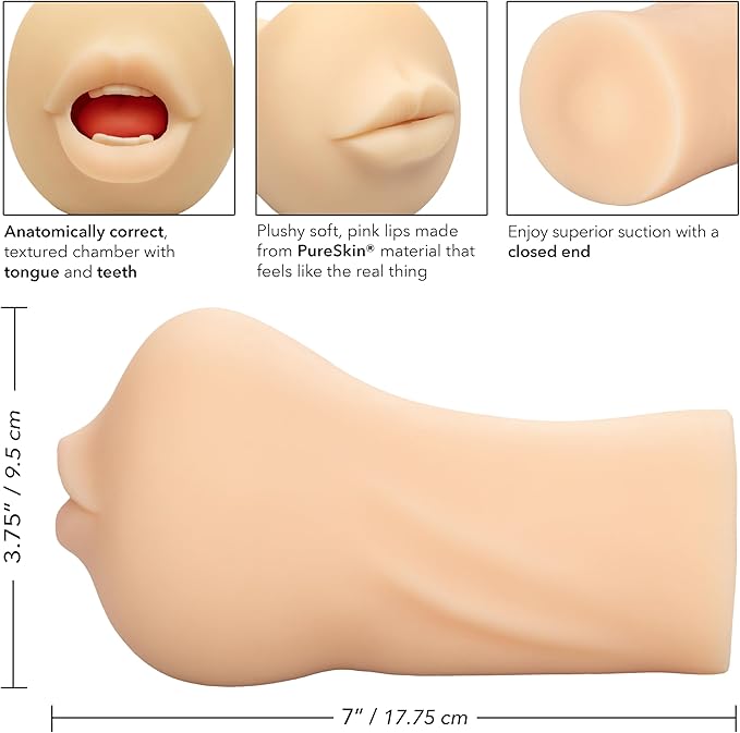 Stroke It Mouth Masturbator in Ivory