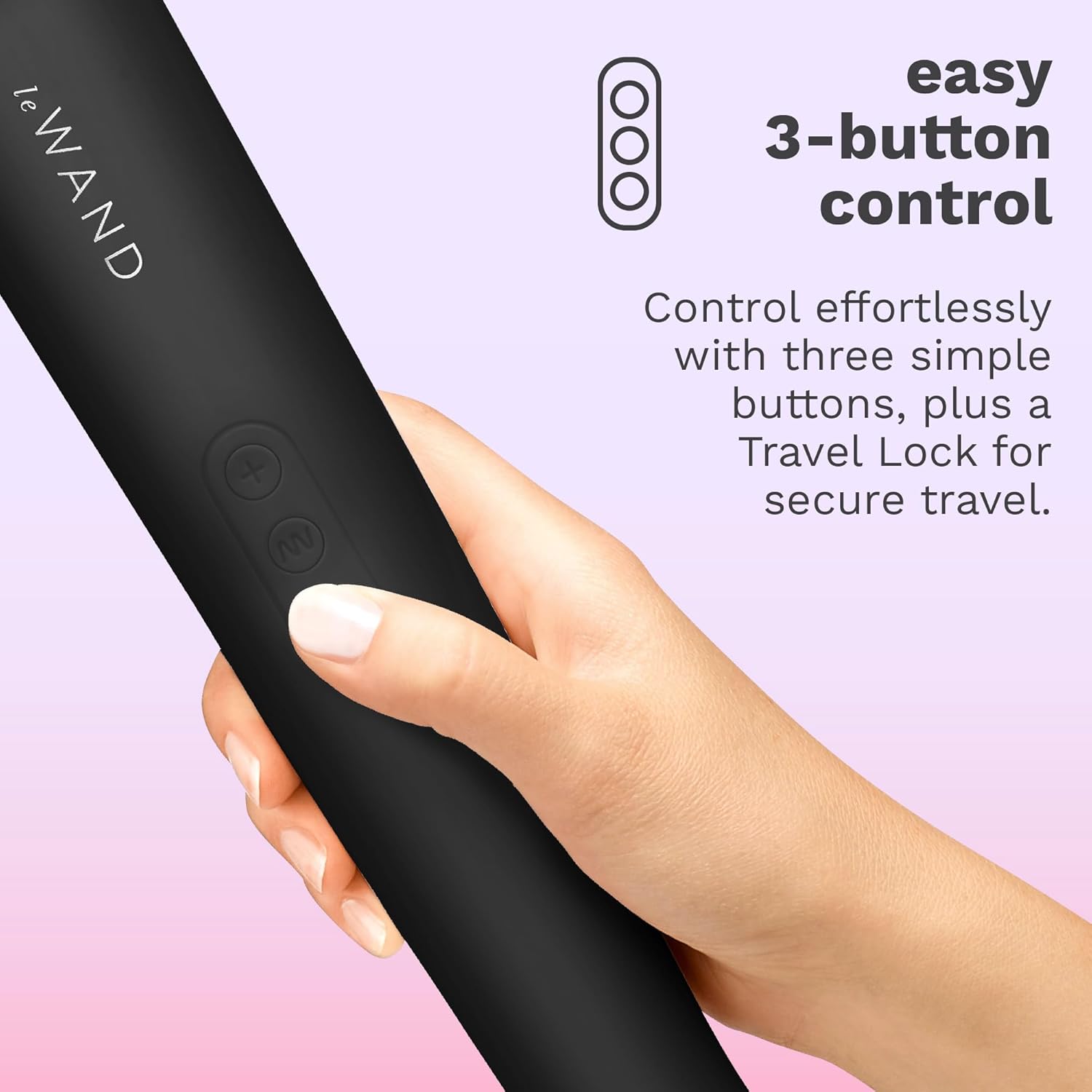 Le Wand Rechargeable Vibrating Massager in Black