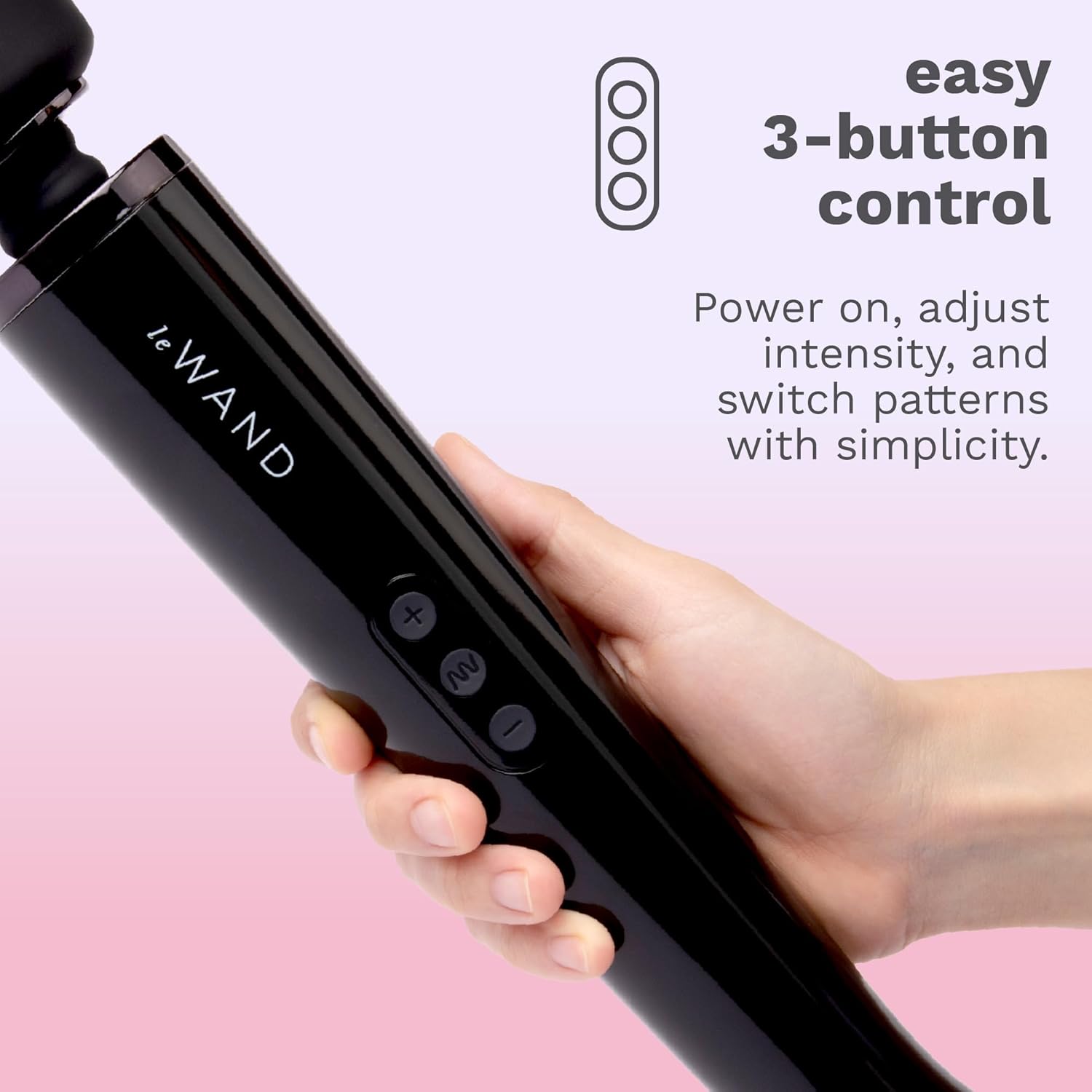 Le Wand Plug-In Vibrating Massager in Black