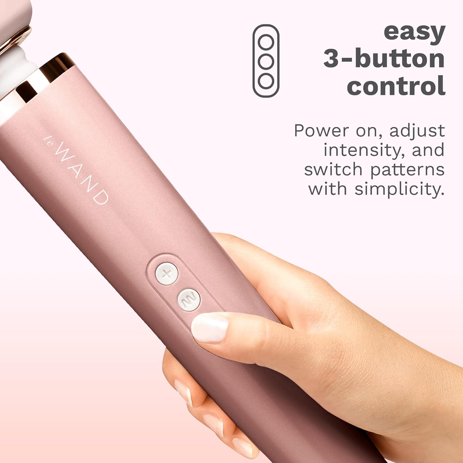 Le Wand Plug-In Vibrating Massager in Rose Gold