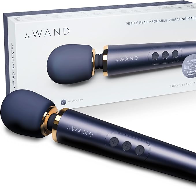 Le Wand Petite Rechargeable Massager in Navy