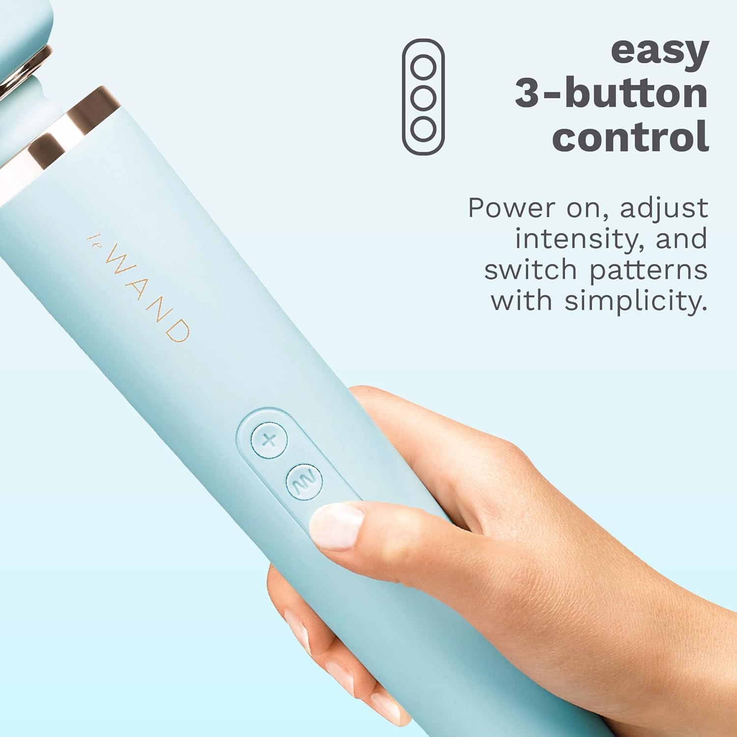 Le Wand Plug-In Vibrating Massager in Sky Blue