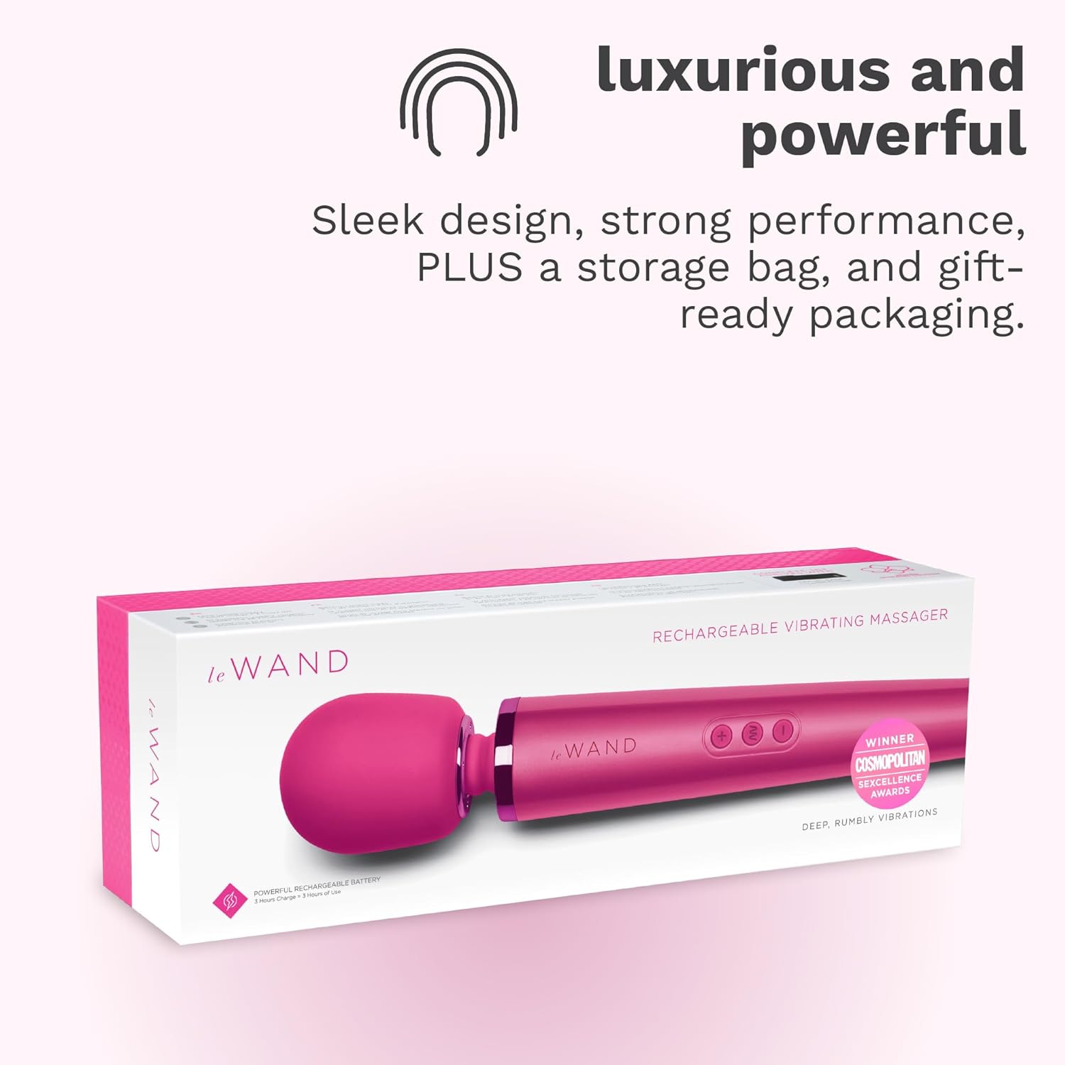 Le Wand Rechargeable Vibrating Massager in Magenta
