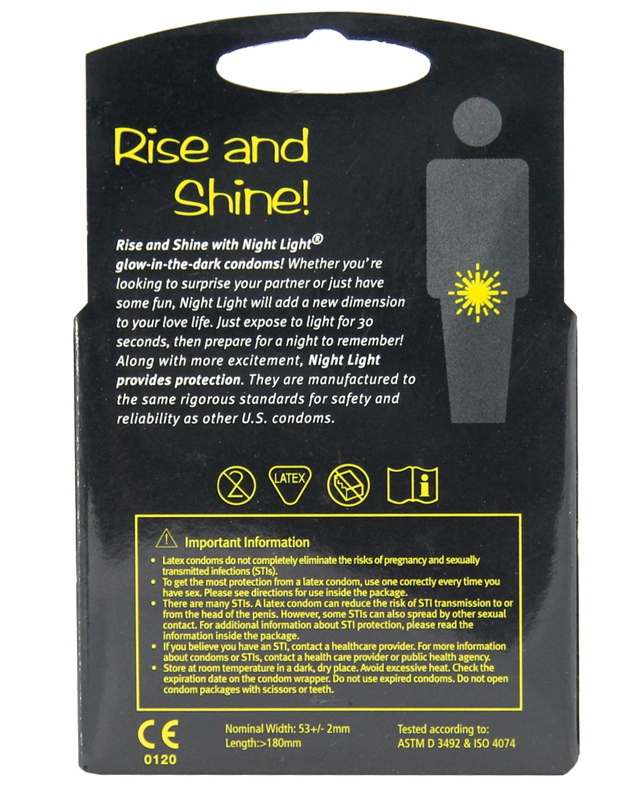 Night Light Glow in the Dark Condoms 3-Pack
