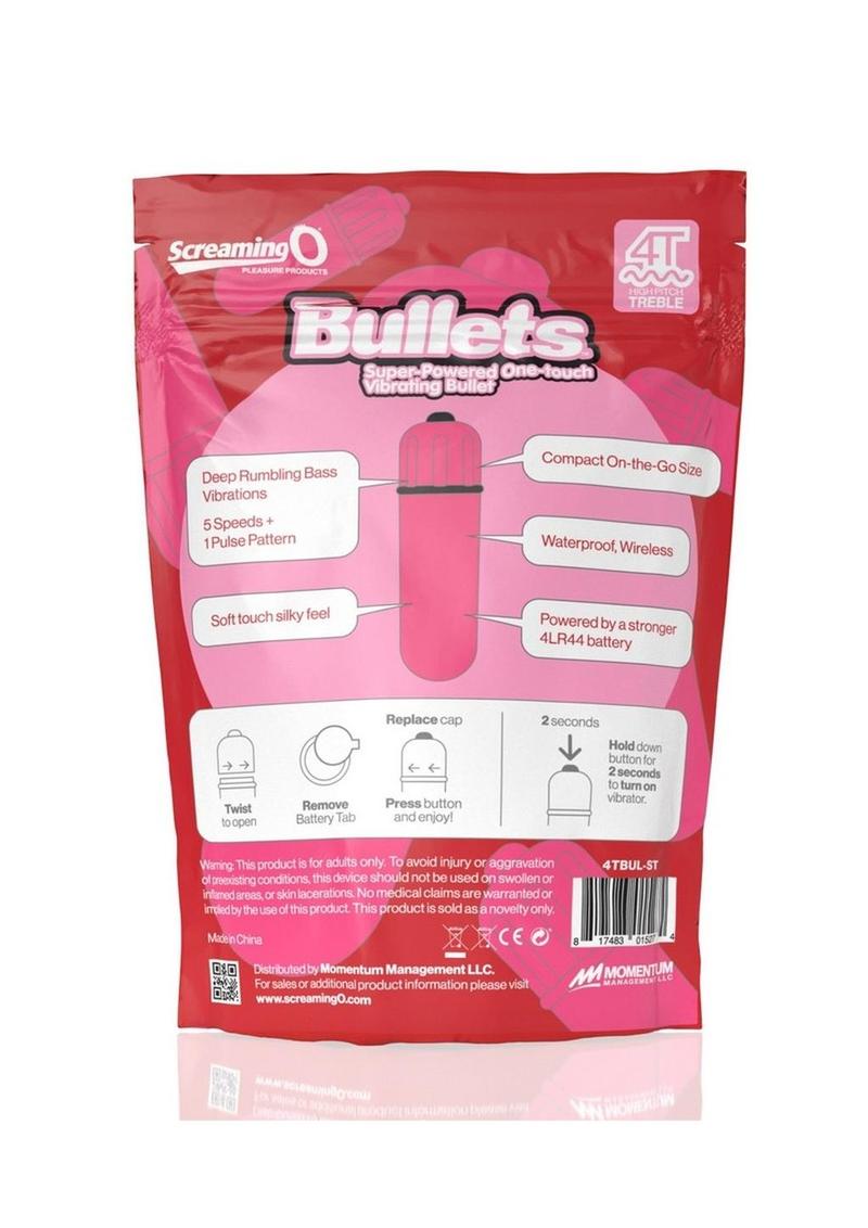 Screaming O 4T Tickle & Tease Bullet in Strawberry