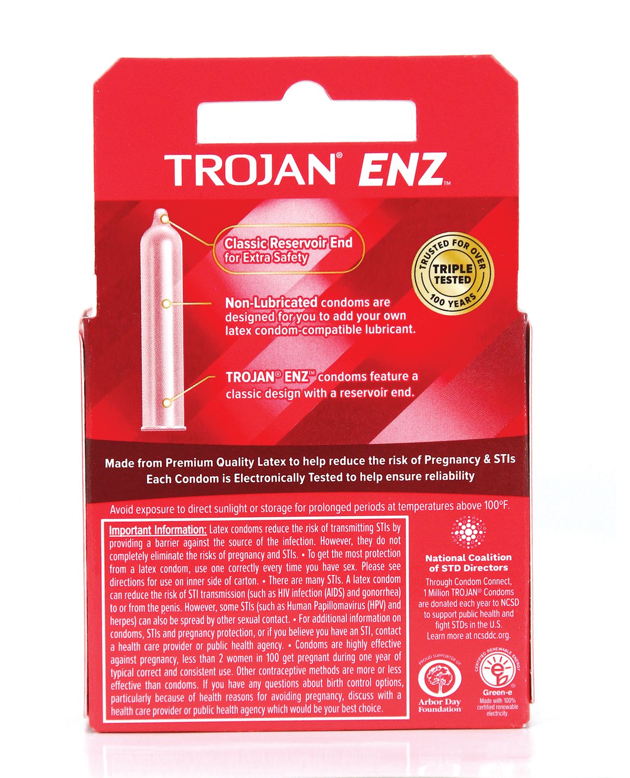 Trojan Enz Non-Lubricated 3-Pack