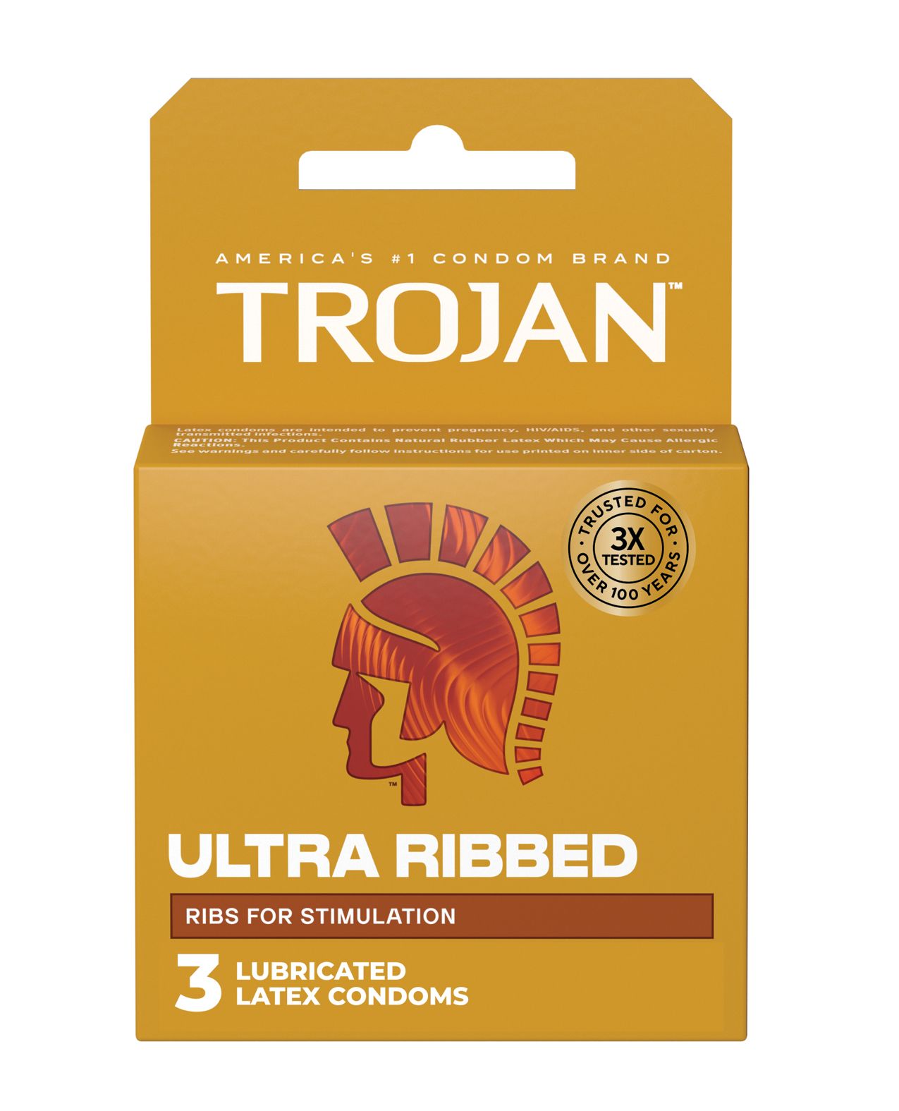 Trojan Ultra Ribbed Condoms 3-Pack