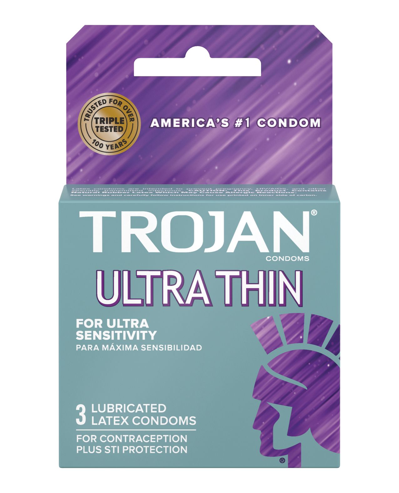 Trojan Ultra Thin Lubricated Condoms 3-Pack
