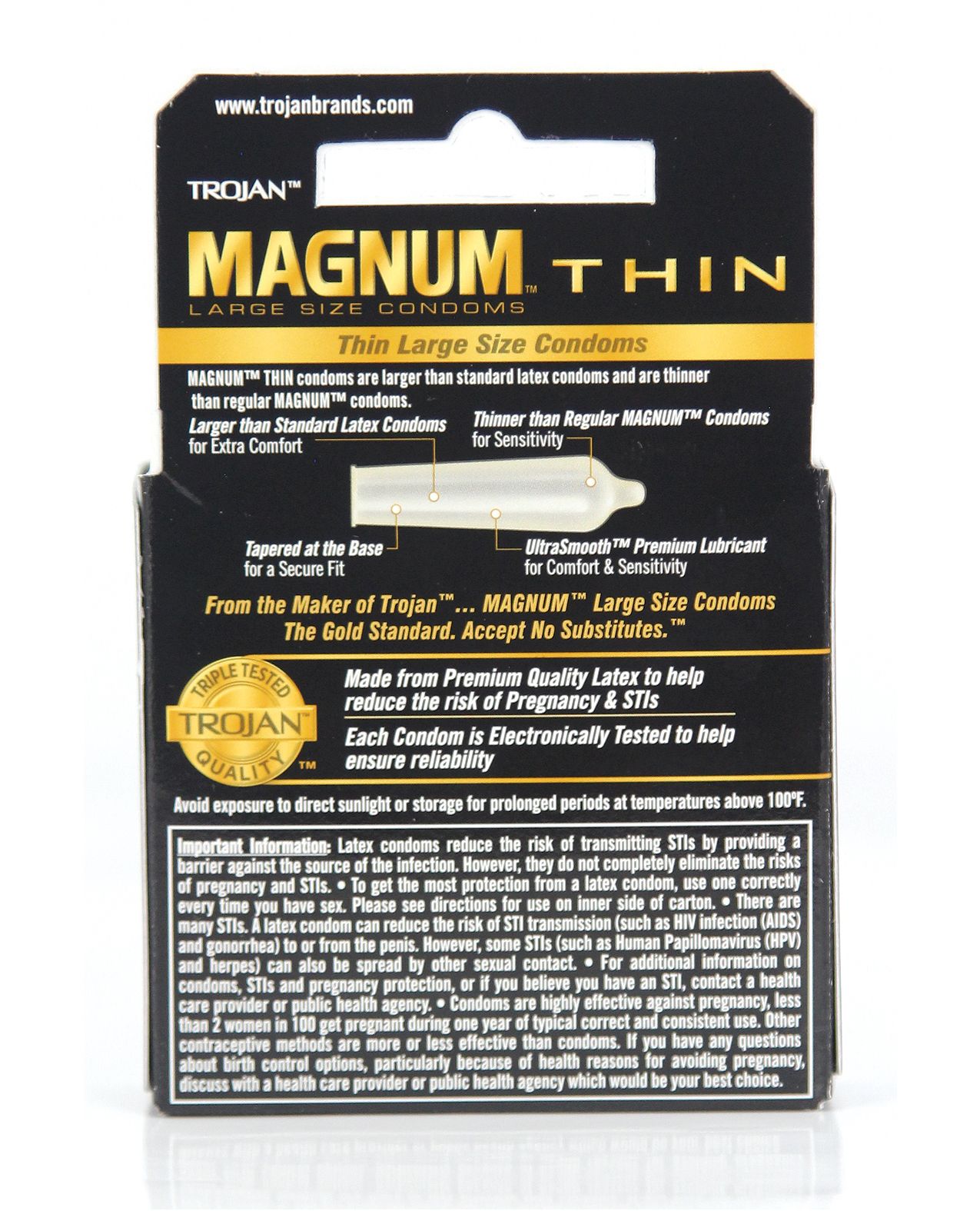 Trojan Magnum Thin Condoms 3-Pack
