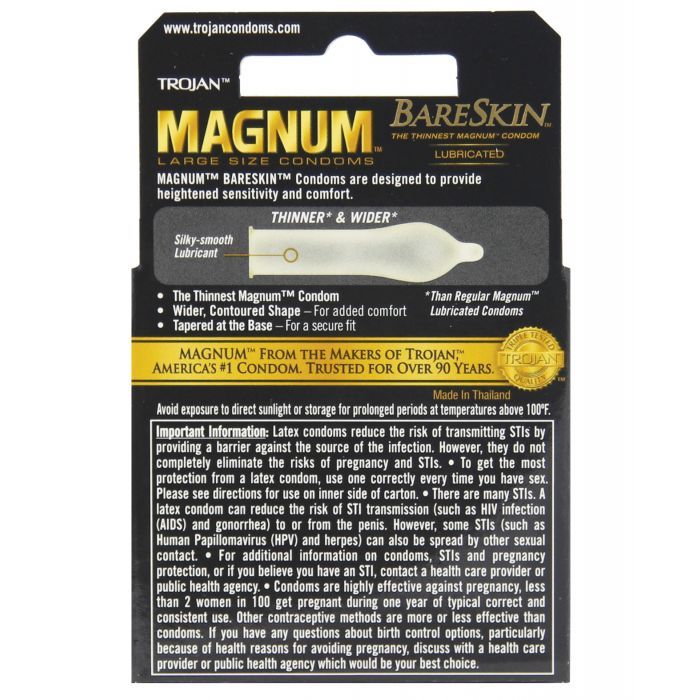 Trojan Magnum Bareskin Condoms 3-Pack