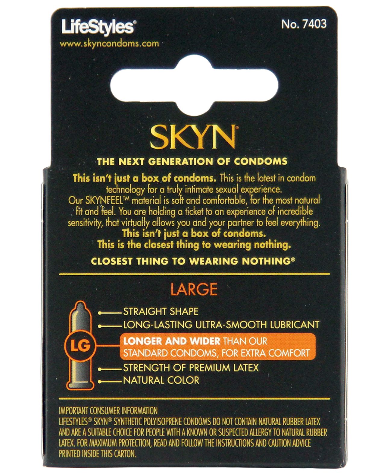 Lifestyles SKYN Elite Large Condoms 3-Pack