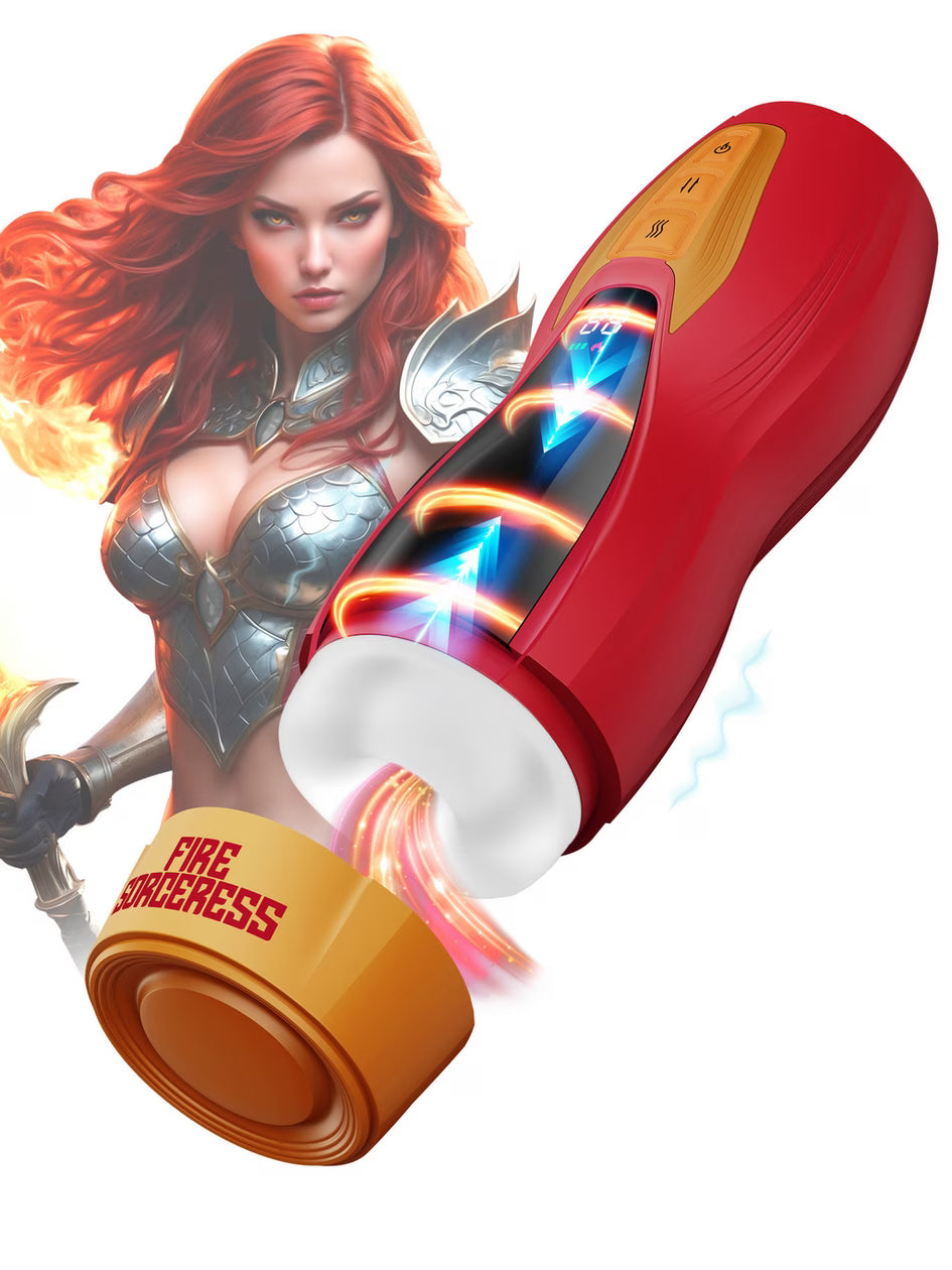 Solara Fire Sorceress Thrusting, Heating and Vibrating Virtual Reality Masturbator