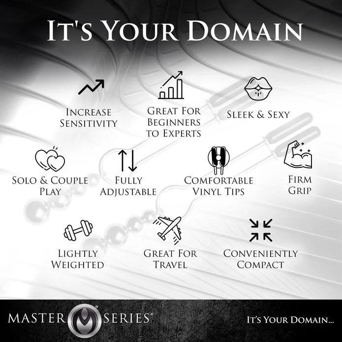 Master Series Adorn Triple Bead Nipple Clamp Set