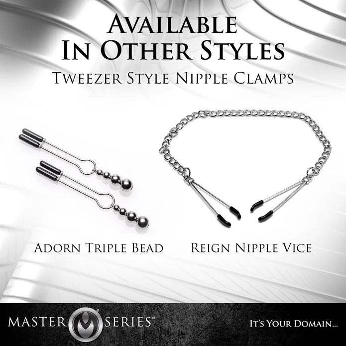 Master Series Adorn Triple Bead Nipple Clamp Set