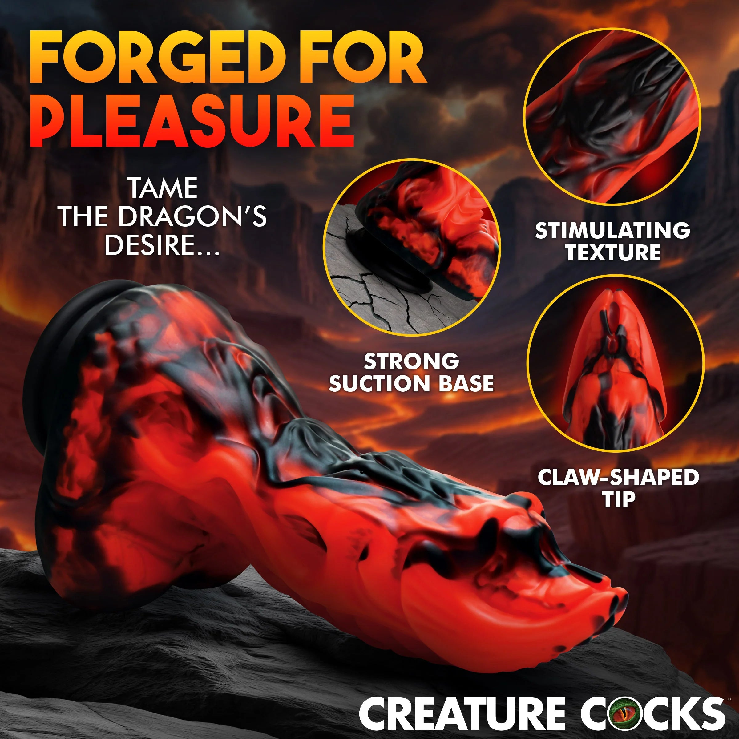 Creature Cocks Dragon Thrust Thrusting & Vibrating Silicone Dildo