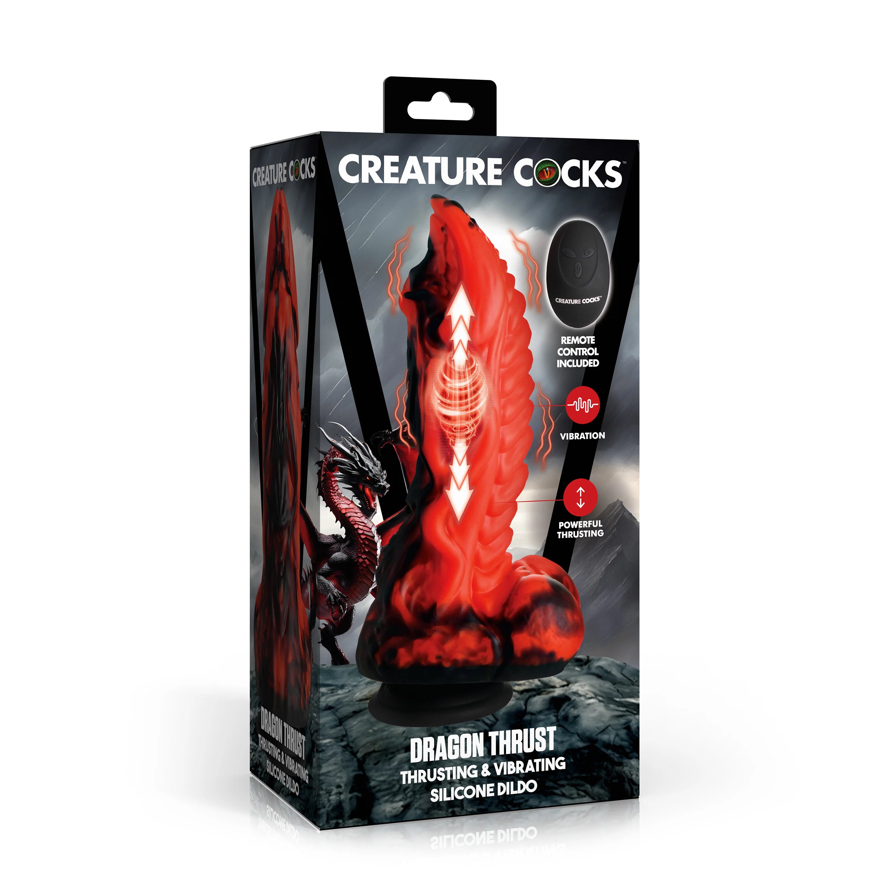 Creature Cocks Dragon Thrust Thrusting & Vibrating Silicone Dildo