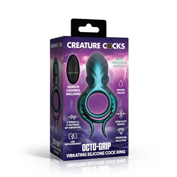 Creature Cocks Octo Grip Vibrating Silicone Cock Ring