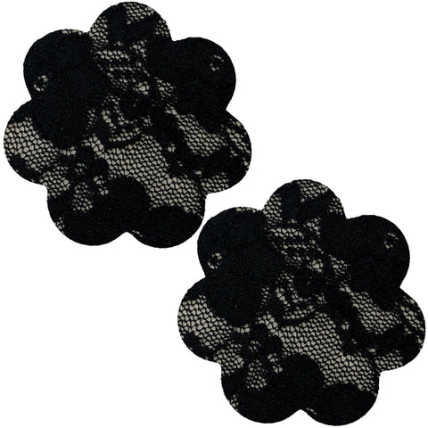 Black Lace Flower XL Pasties