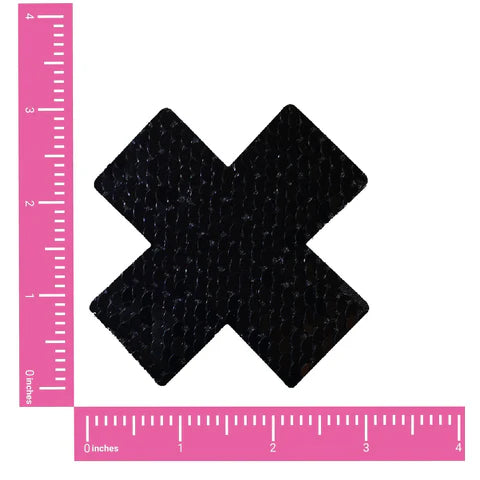 Black & Silver Flip X Sequin Pasties