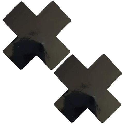 Black Wet Look X Pasties