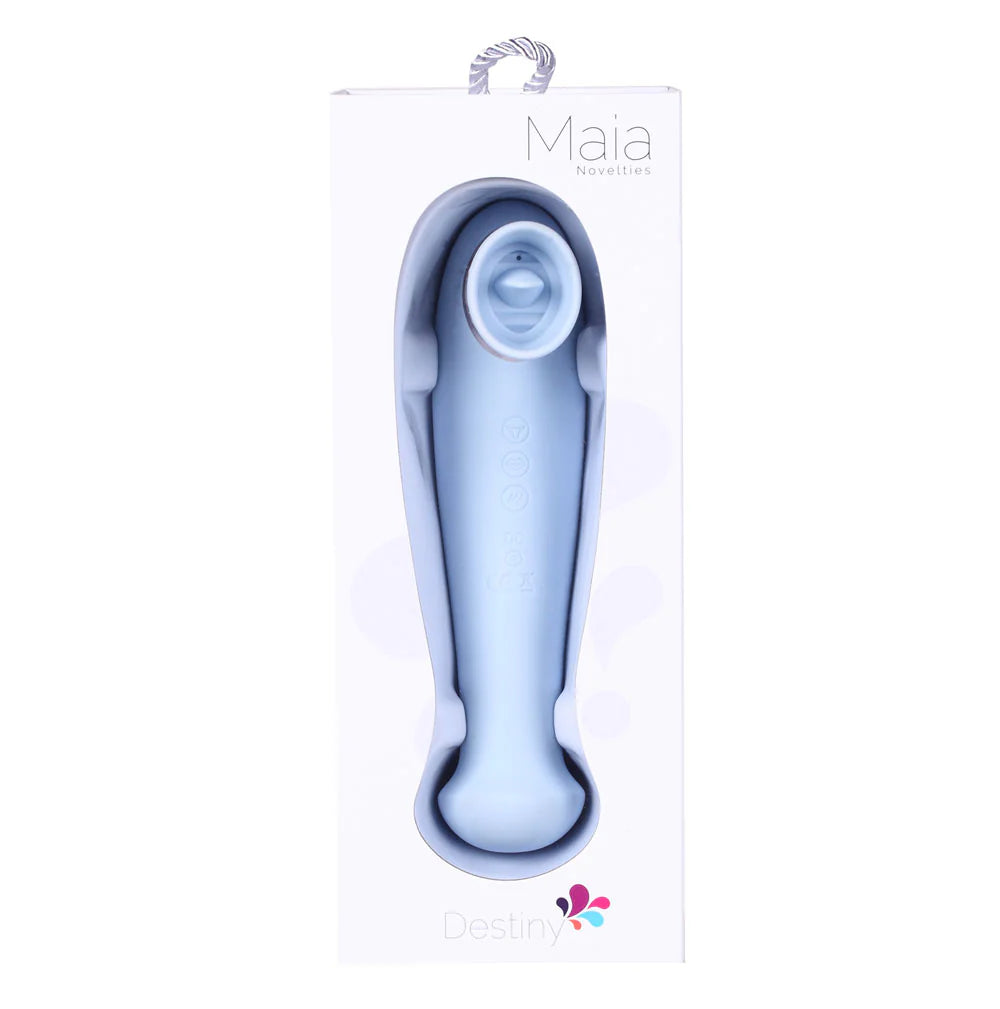 DESTINY 15-Function Rechargeable Suction + Vibration Blue