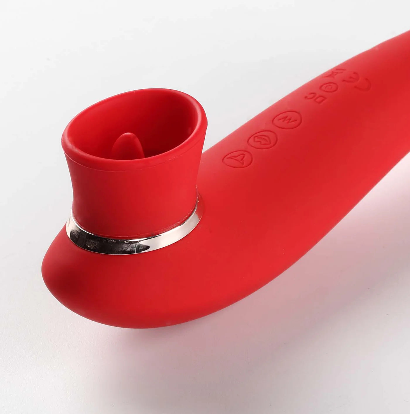 DESTINY 15-Function Rechargeable Suction + Vibration Red