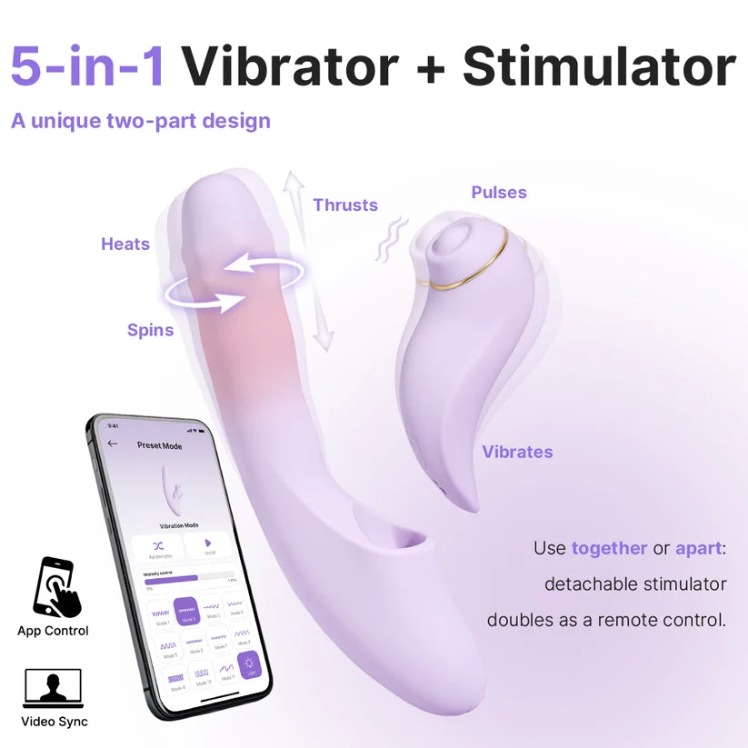 DuoGlow 5-in-1 Vibrator＋Stimulator