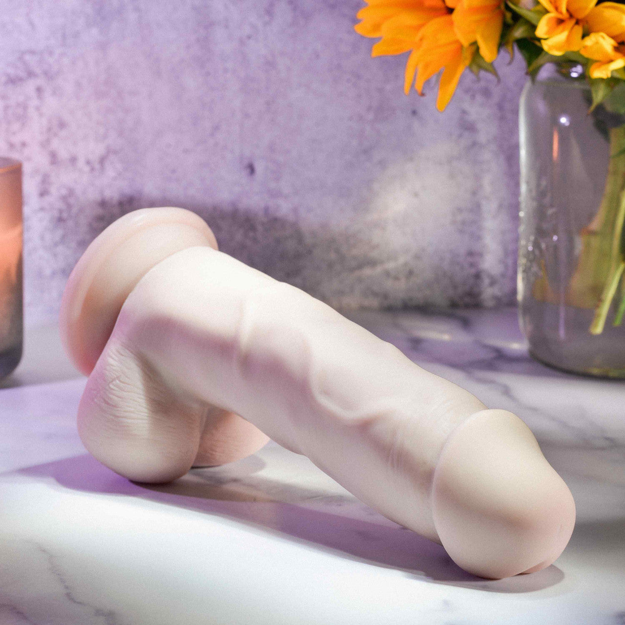 Real Supple Poseable Girthy 8.5" Dildo Light