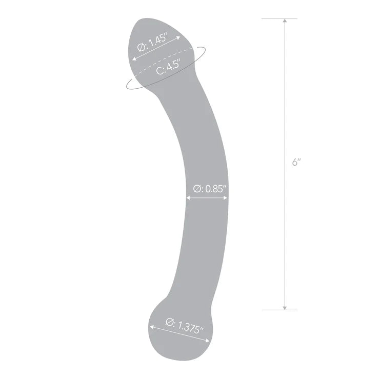Gläs 7" Curved Glass G-spot Stimulator