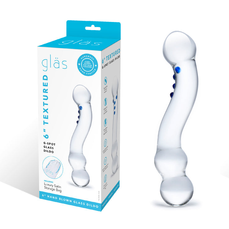 Gläs 6" Curved G-spot Glass Dildo