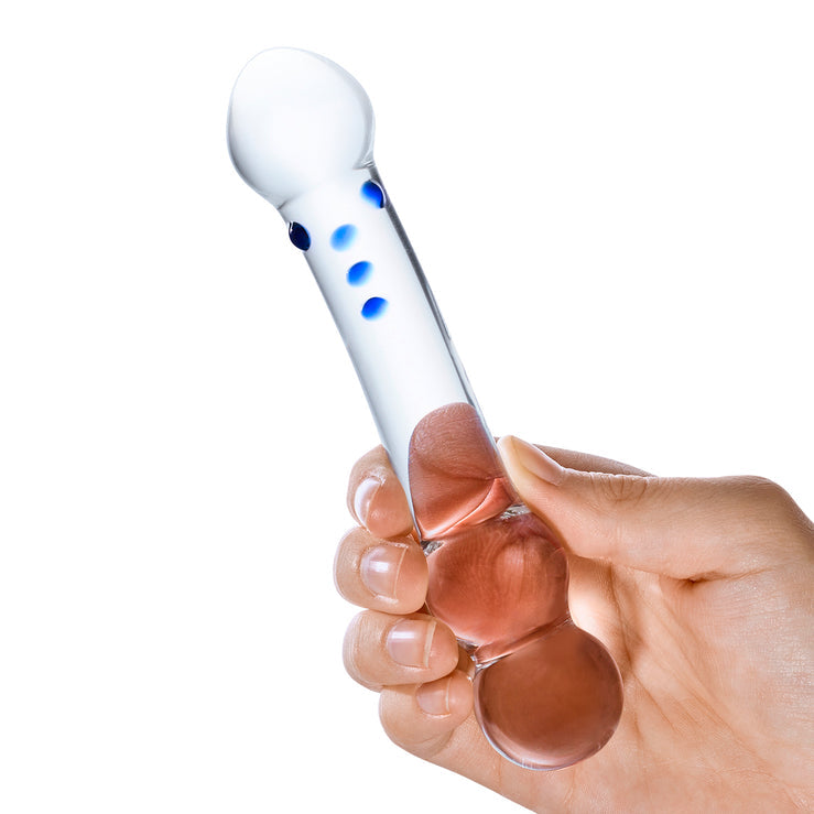 Gläs 6" Curved G-spot Glass Dildo