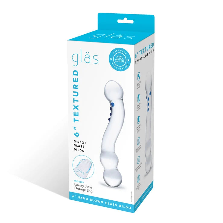 Gläs 6" Curved G-spot Glass Dildo