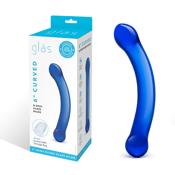 Gläs 6" Curved G-spot Glass Dildo