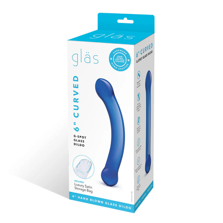 Gläs 6" Curved G-spot Glass Dildo