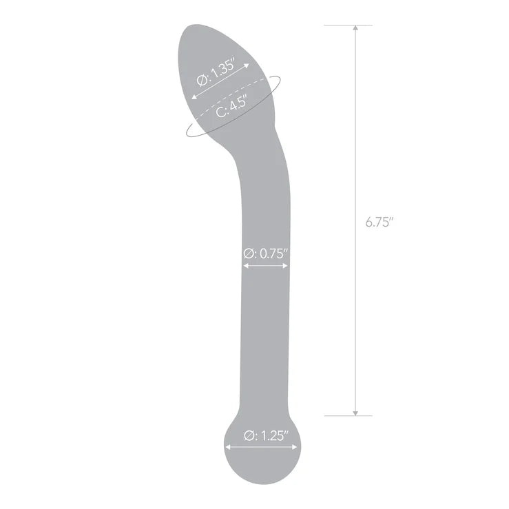 Gläs 8" Slimline G-Spot Glass Dildo