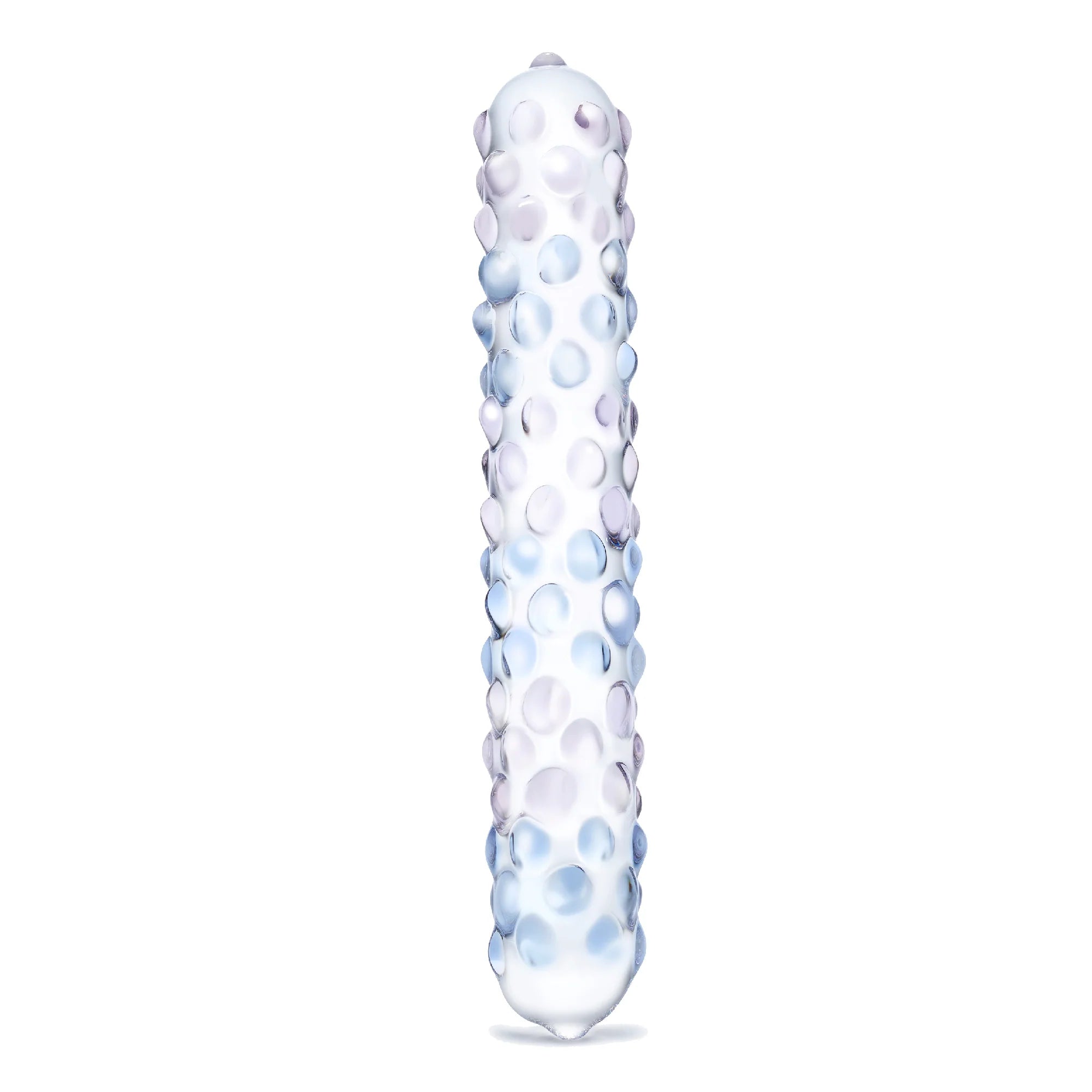 Gläs 7" Purple Rose Nubby Glass Dildo