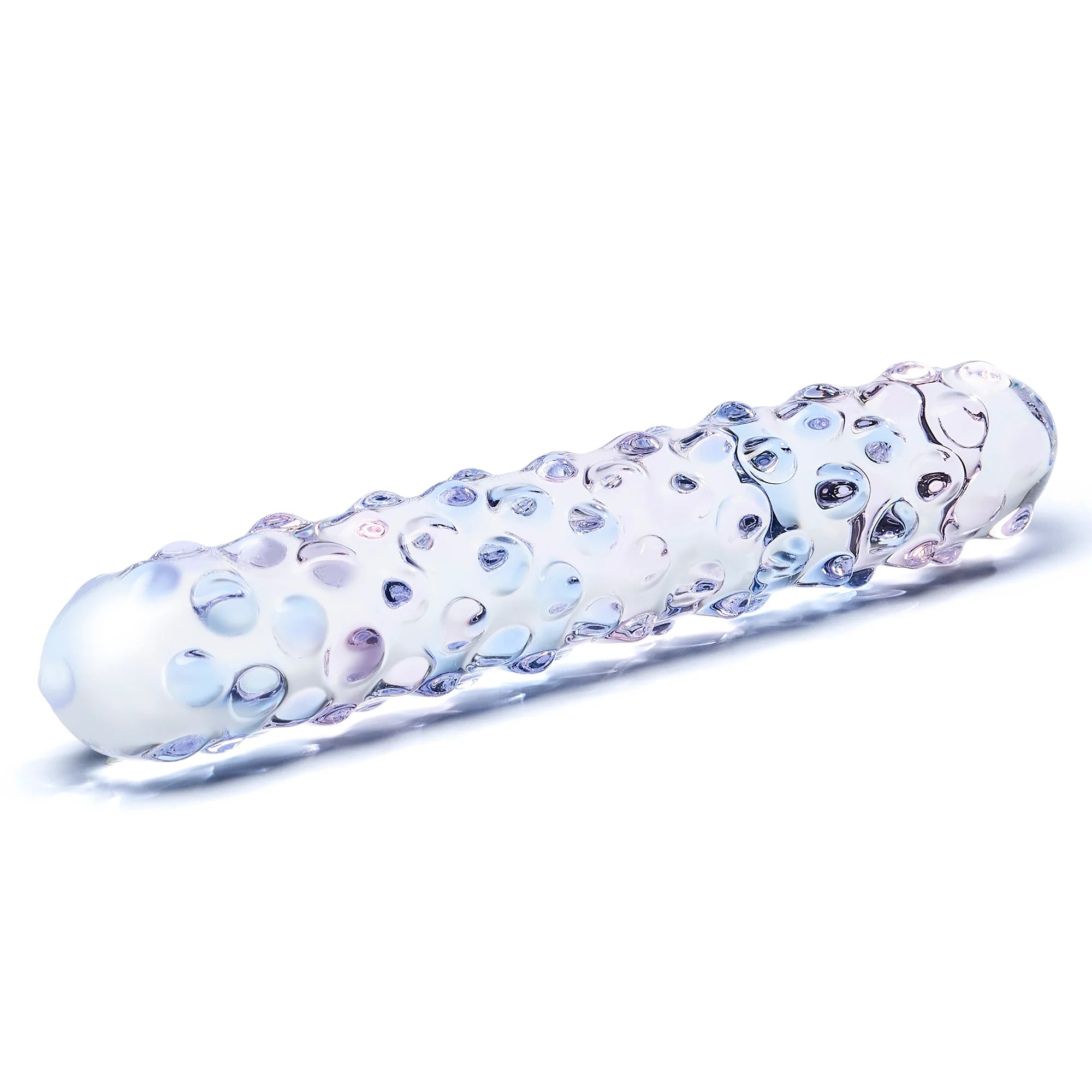 Gläs 7" Purple Rose Nubby Glass Dildo