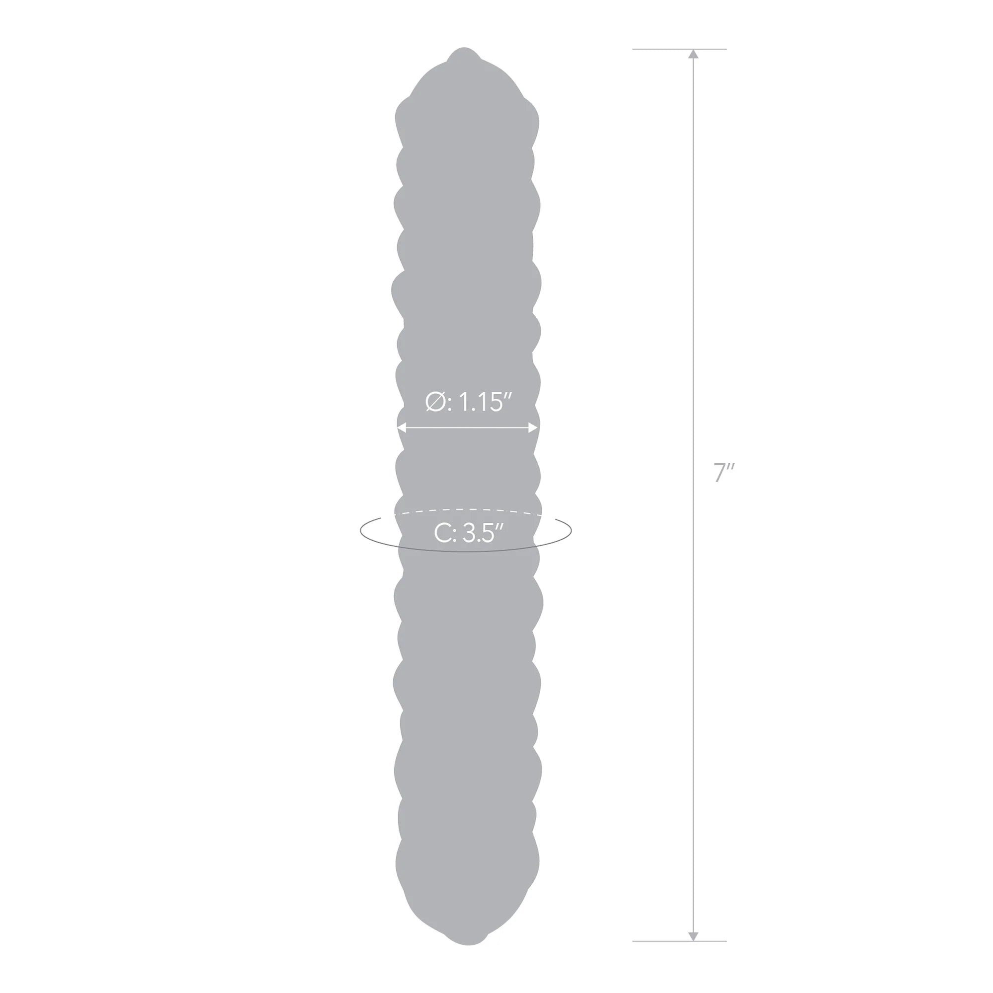 Gläs 7" Purple Rose Nubby Glass Dildo