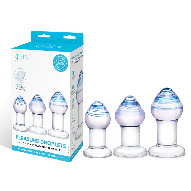 Gläs Pleasure Droplets Glass Anal Training Kit