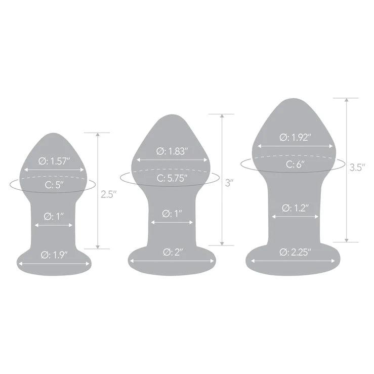 Gläs Pleasure Droplets Glass Anal Training Kit