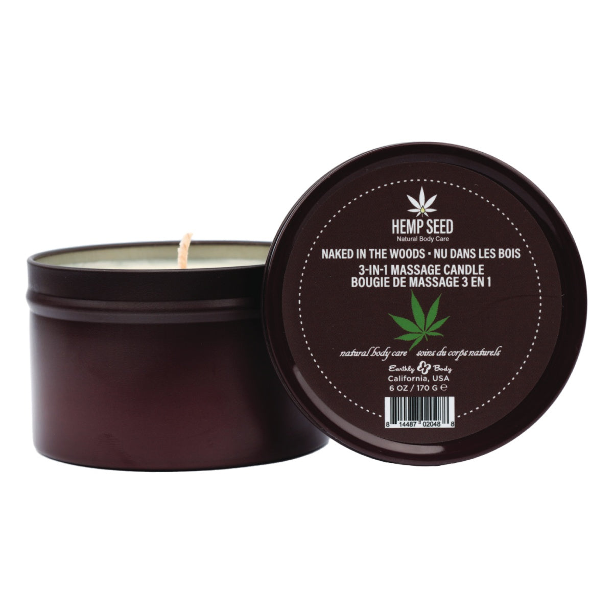 Hemp Seed 3-in-1 Massage Candle in Naked in the Woods