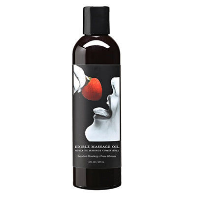 Edible Massage Oil 8oz in Strawberry
