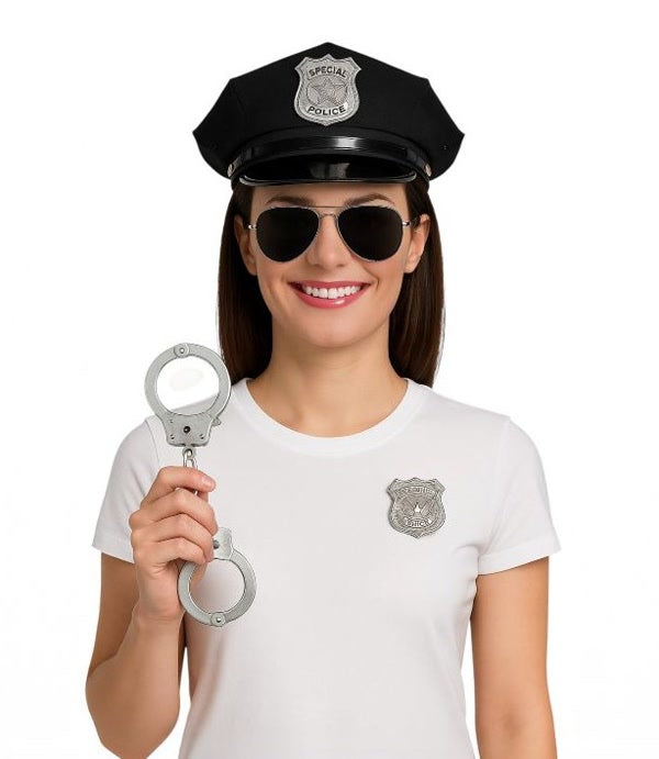 3PC Woman Cop Costume Kit