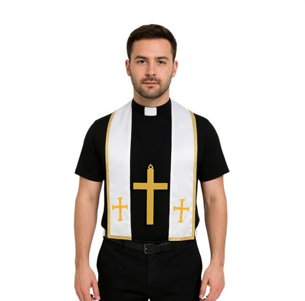 2PC Mens Priest Costume Kit