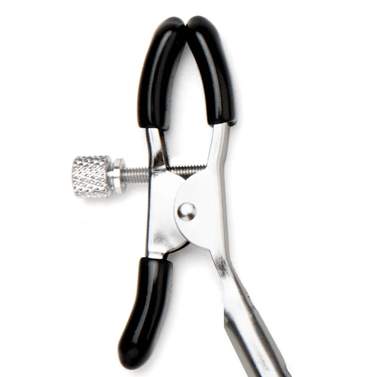 Lux Fetish Nipple Clips with Black Bell